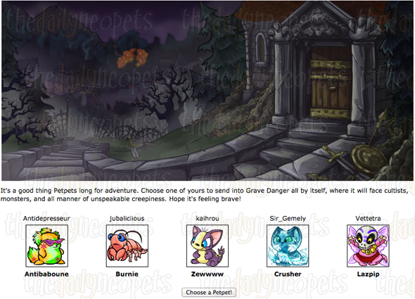 Grave Danger The Daily Neopets