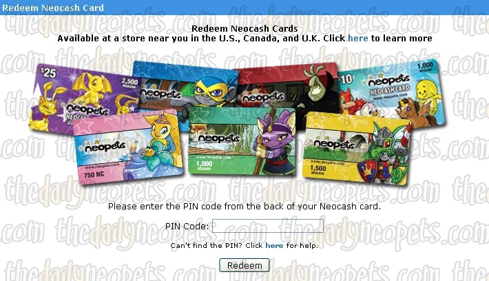 Neopets Legit Neocash Card with 750 NC 2 Gift Boxes 