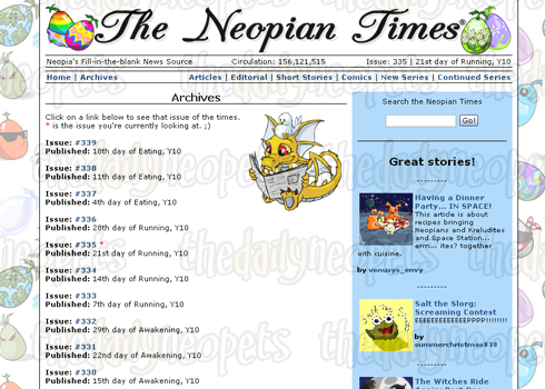 The Neopian Times - Neopia's fill-in-the-blank news source