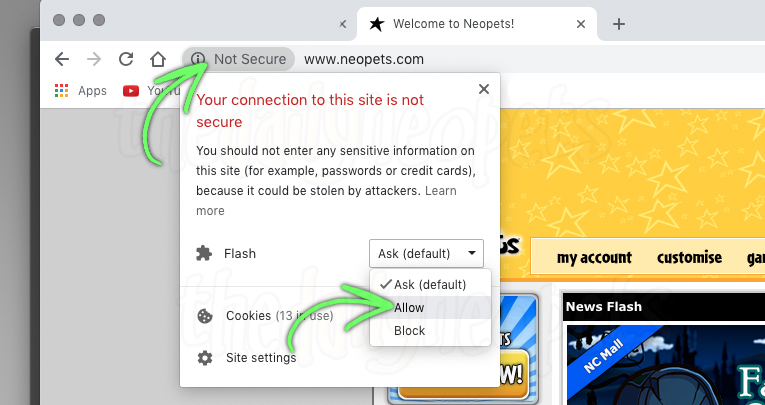 neopets on firefox for mac