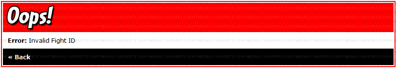 Invalid fight ID error message