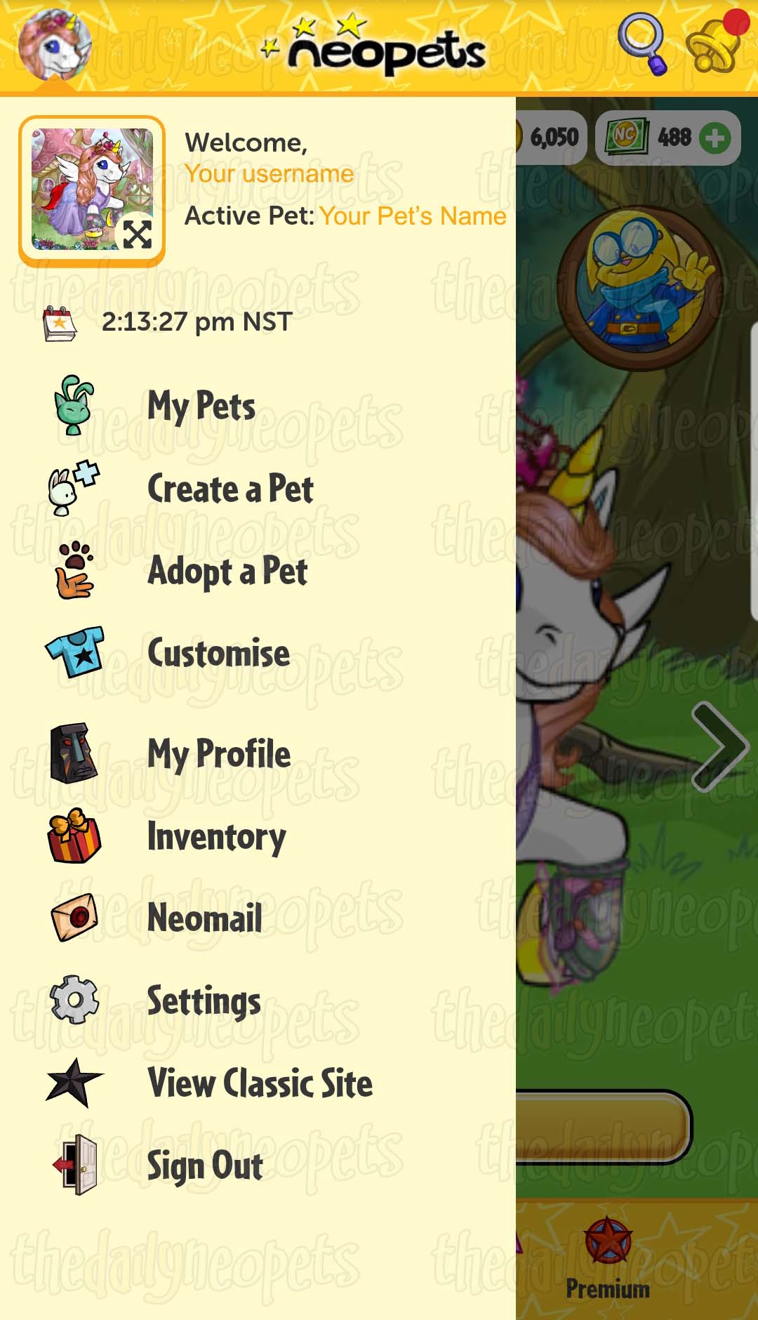 Decided to open the neopets site in my tablet - a better